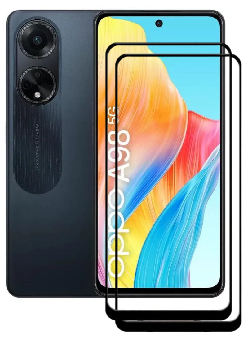 ACLIX 2 Pieces Antistatic ESD Dustproof Premium Quality High Definition Tempered Glass Screen Protector Designed For Oppo A98 - Image 1