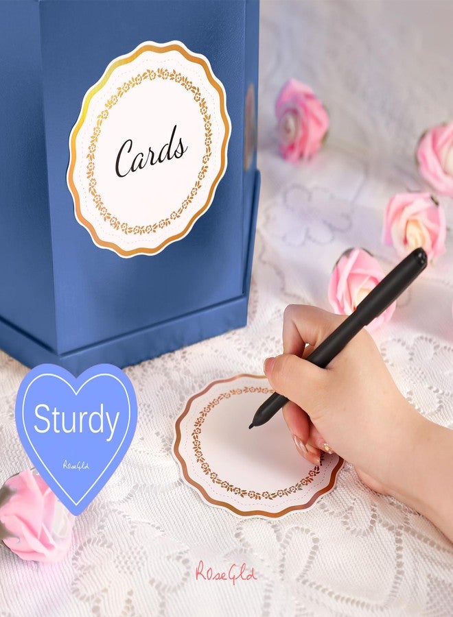 ROSEGLD Card Box, Card Receiving Box 12x10x10 Inches, Elegant Card Box Holder for Wedding, Graduation, Birthday, Baby Shower, Engagement (Navy Blue) - Image 3