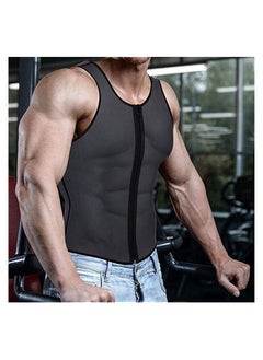 Other Manufacturer Men waist trainer vest slimming body shaper compression shirt gym clothes corset, L  - Image 5