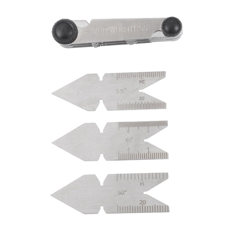 PartyKindom 4Pcs Metric Thread Gauge Set Compact Lightweight Center Gauge Measuring Tool - Image 2