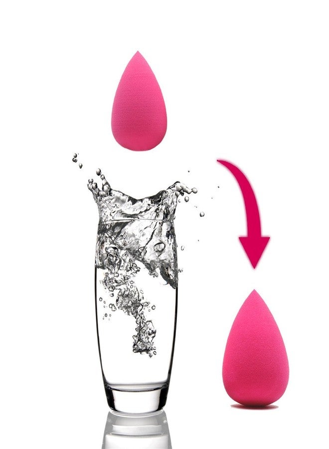 Gugzy Mini Beauty Sponge Blender 2 Pack - Perfect for Small Areas, Around Eyes, Lips and Brows - Latex Free (Pink) - Image 4