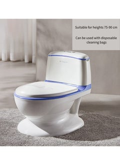 Babycare Babycare - Kids' Training Toilet, Monin Blue, BPA-Free, Non-Toxic, Comfortable Seat, Easy to Clean, Secure Fit, Slip-Resistant Base, Ergonomic Design, Lightweight, Durable, Portable, Toddler Potty Chair, Toilet Trainer, Safe for Kids, Ideal for Home and Travel Use  - Image 2