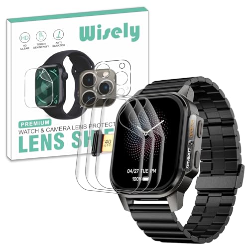 Wisely |3pcs| Screen Guard Protector For Fire Boltt Snapp Smartwatch |54.1mm| Bubble Free, Easy installation kit, Clear HD, Full Cover - Image 1
