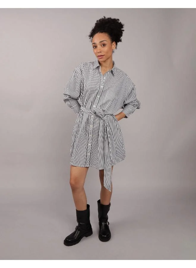 American Eagle Striped Shirt Dress