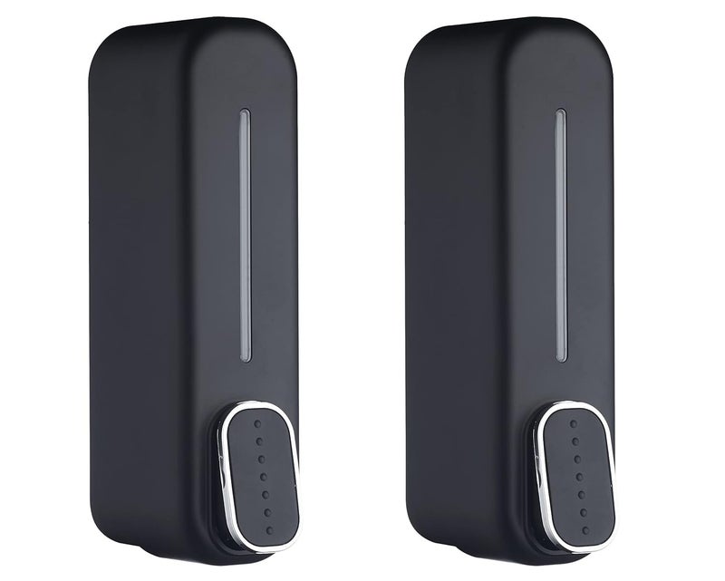 SBD Phoenix Soap Dispenser, Shower Lotion, Gel, Conditioner, Liquid Shampoo Pump Color : Black Pack of 2 - Image 1