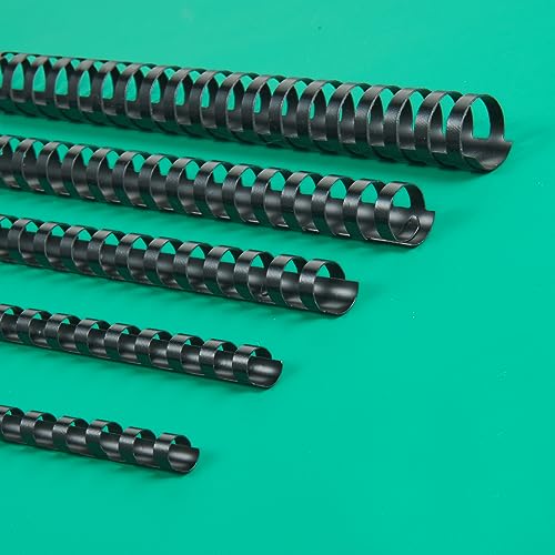 TOTiyea 100 Pack 19 Ring Binding Combs, Multi Sizes, 3/8 Inch, 1/2 Inch, 5/8 Inch, 3/4 Inch, 1 Inch, Letter Size, Black Binding Comb Spines Set - Image 4