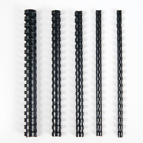 TOTiyea 100 Pack 19 Ring Binding Combs, Multi Sizes, 3/8 Inch, 1/2 Inch, 5/8 Inch, 3/4 Inch, 1 Inch, Letter Size, Black Binding Comb Spines Set - Image 5
