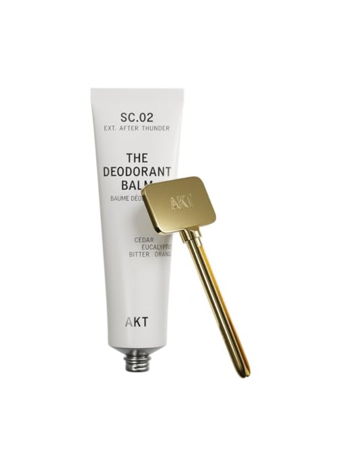 AKT THE DEODORANT BALM Award winning multiuse natural deodorant Plastic Free Gender Free Aluminium Free 100 effective 1 tube lasts up to 3 months SC02 AFTER THUNDER 50ml176 FLOZ - Image 1