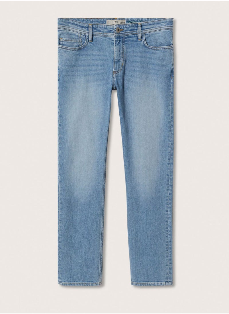 MANGO - Light Wash Slim Fit Jeans - Image 1