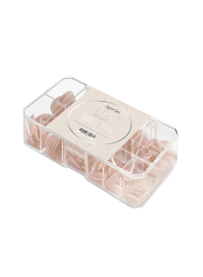APRÉS Apres Neutrals Gel-X Margot Box Of Press On Nails, 11 Sizes 00-9, Soft Gel Nail Tip Box (150pcs) (Natural Round Short, 150) - Image 1