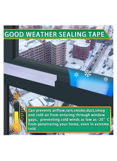 KASTWAVE Window Weather Sealing Tape, Window Draft Isolation Sealing Film Tape, Window AC Seal Air Conditioner Sealing Tape No Residue Waterproof Self Adhesive for Keep Out Cold Air Dust Rain(25m*5cm)  - Image 4