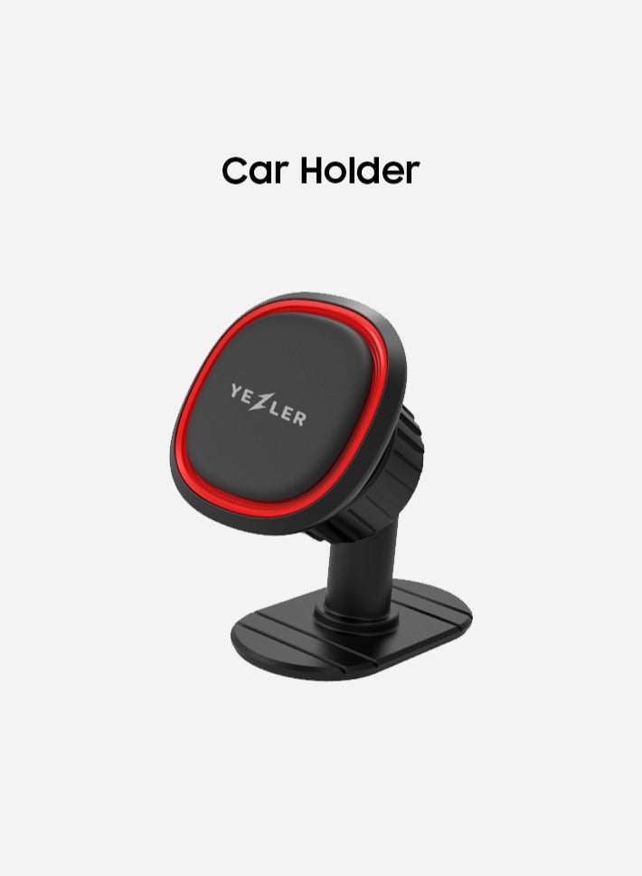 يزلر حامل سيارة مع جذب مغناطيسي تلقائي – قاعدة معدنية متينة، تشغيل بيد واحدة، سهل الاستخدام للهواتف المحمولة - Image 1