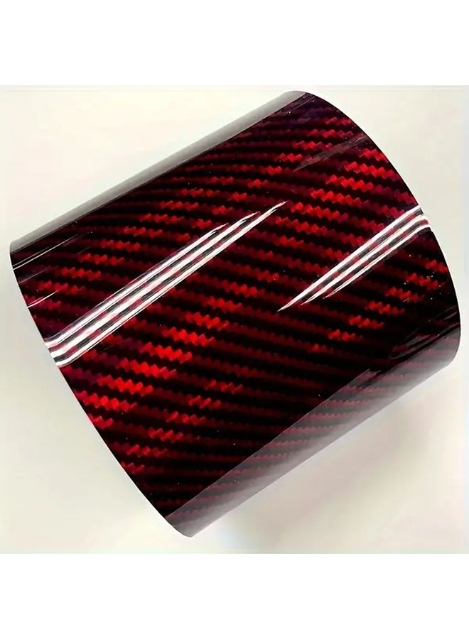 High Gloss Holographic Carbon Fiber Vinyl Wrap Black 3 94 Inch X 59 84 Inch - Image 1