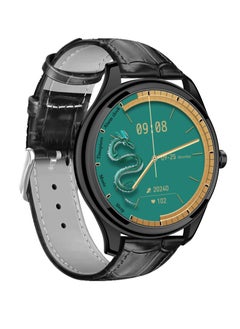 Hommtel GT5 Ultrathin Smartwatch with 1.53-inch AMOLED Display, NFC, AI Voice Assistant, Multi-Sport Modes, Formal Strap Edition Black | Extra Chain and Silicon Straps Free  - Image 1