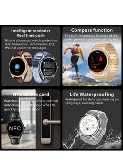 Hommtel GT5 Ultrathin Smartwatch with 1.53-inch AMOLED Display, NFC, AI Voice Assistant, Multi-Sport Modes, Formal Strap Edition Black | Extra Chain and Silicon Straps Free  - Image 5