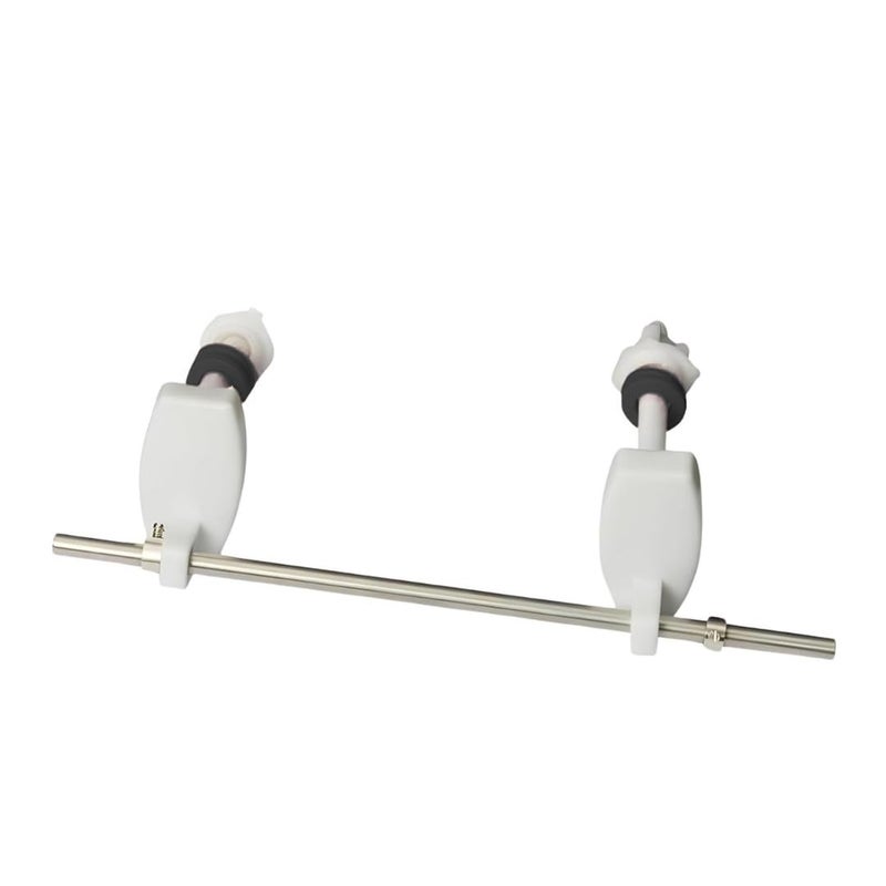 NEW WARE غطاء مقعد مرحاض غربي مع مفصلات من الفولاذ المقاوم للصدأ - مجموعة تثبيت بلاستيكية بيضاء لمراحيض الغرب - مجموعة مفصلات بديلة آمنة ودائمة - Image 1