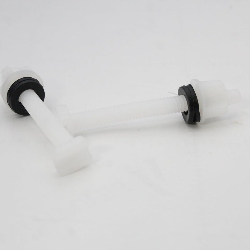 NEW WARE غطاء مقعد مرحاض غربي مع مفصلات من الفولاذ المقاوم للصدأ - مجموعة تثبيت بلاستيكية بيضاء لمراحيض الغرب - مجموعة مفصلات بديلة آمنة ودائمة - Image 4