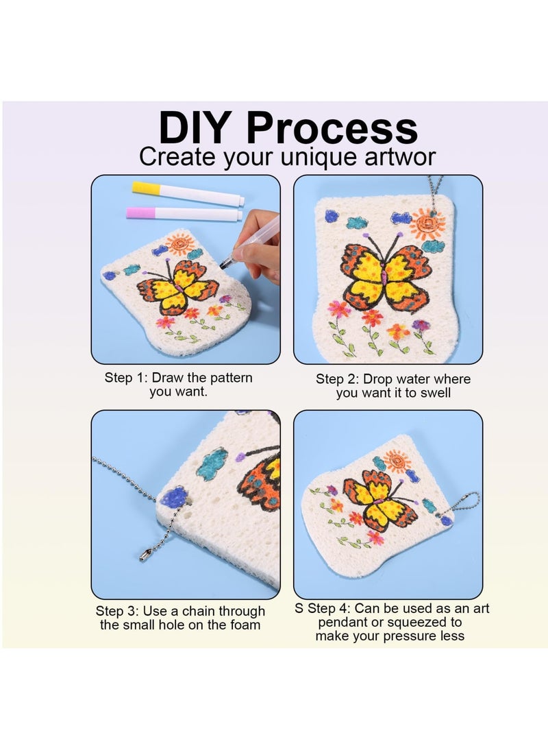 SYOSI 10 Sheets Magic Foam Texture Paper, Toast-Shaped DIY Puffy Paint Craft Textured Paper for Kids, 3D Painting & Creative Projects, Easy to Use for Art, Crafts, and Handmade Gifts - Image 3