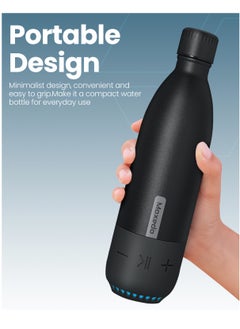 Moxedo Moxedo Vacuum Flask with Built-in Wireless Speaker and LED Light Double Wall Vacuum Insulated Hot and Cold BPA Free 460ML for Gym, Home, Office, Outdoor and Work  - Image 3