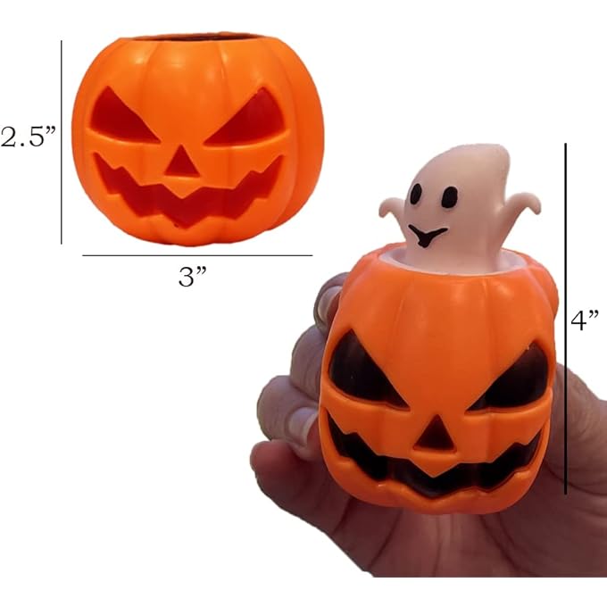 Tigerdoe Pumpkin Fidget Toy - 6 PC Set Halloween Pop Up Toys - Squishy Anxiety Relief Sensory Toy - Image 5