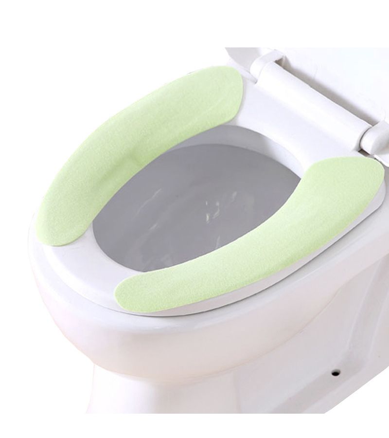 10 Pcs 5 Pairs Random Color Warm Thickened Electrostatic Toilet Seat Stickers - Image 2
