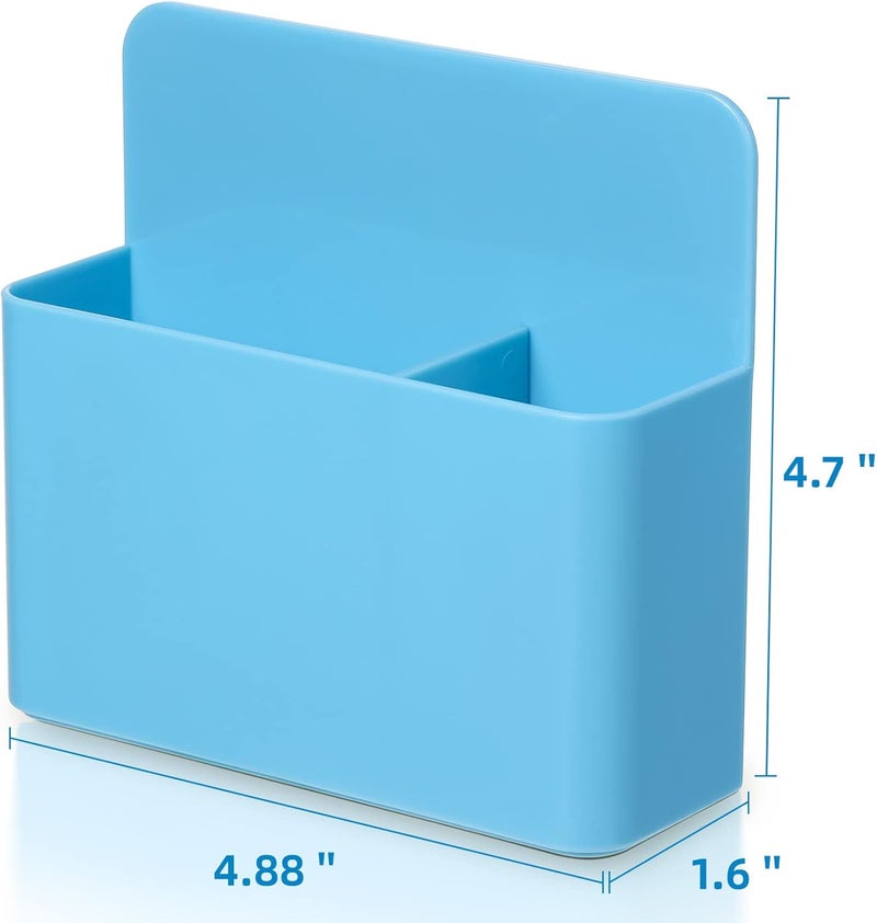 Marbrasse Mabrasse 2p Magnetic Dry Erase Marker Holder,Pen and Eraser Holder for Whiteboard, Magnet Pencil Cup Utility Storage Organizer for Office, Refrigerator, Locker and Metal Cabinets (Blue) - Image 4
