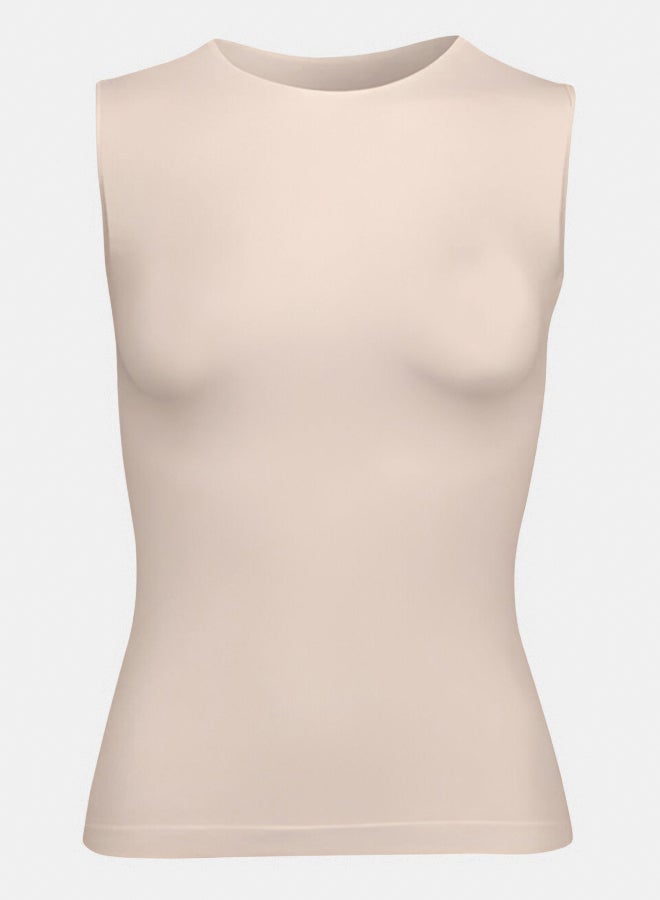 Silvy Lycra Bianca Top Sleeveless Round Neck For Women - Image 1