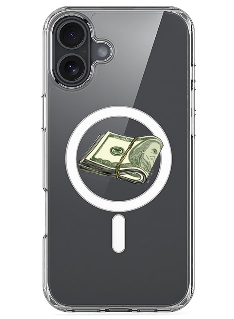 Theodor iPhone 16 Magsafe Magnetic Case Compatible with Wireless Charging, Shockproof Phone Bumper Cover - Cash Sticker - Image 1
