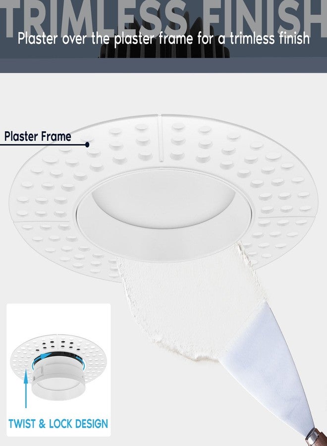 LUXRITE مصابيح LUXRITE LED غائرة بدون إطار مقاس 4 بوصات مع صندوق توصيل، 5 درجات حرارة لونية قابلة للاختيار من 2700 كلفن إلى 5000 كلفن، 15 واط، 1200 لومن، قابلة للتعتيم، مقاومة للماء ومصنفة IC، إضاءة سفلية بدون علبة، مدرجة في قائمة ETL، مناسبة للمباني الجديدة والتجديدات - Image 3