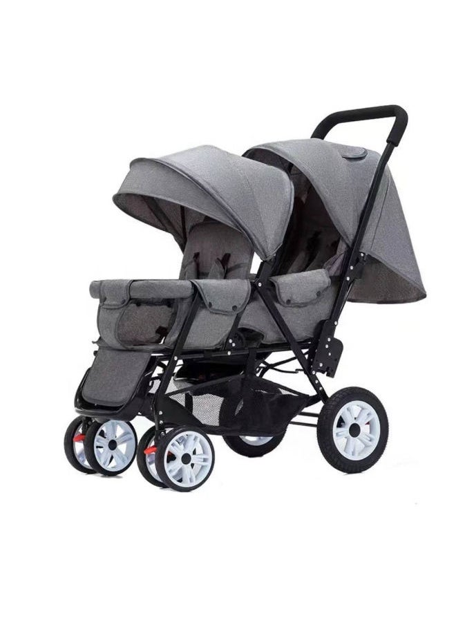 Generic - Baby Stroller twins  - Grey - 906 - Image 1