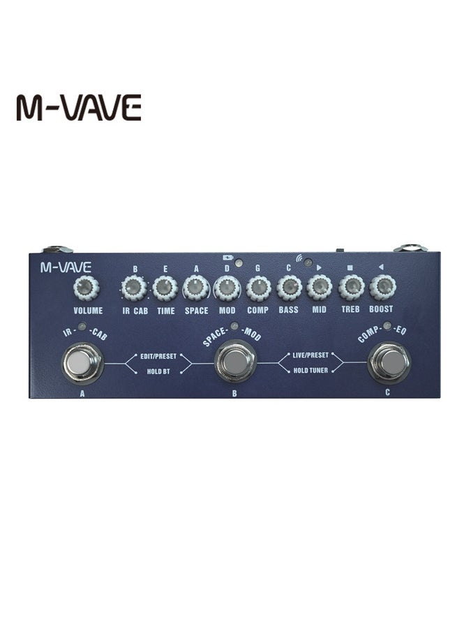 M-VAVE Cube Baby المحمولة متعددة الوظائف باس تأثير مجتمعة دواسة مع تشغيل الموسيقى اللاسلكية الهاتف تسجيل وظيفة واجهة الصوت  - Image 2