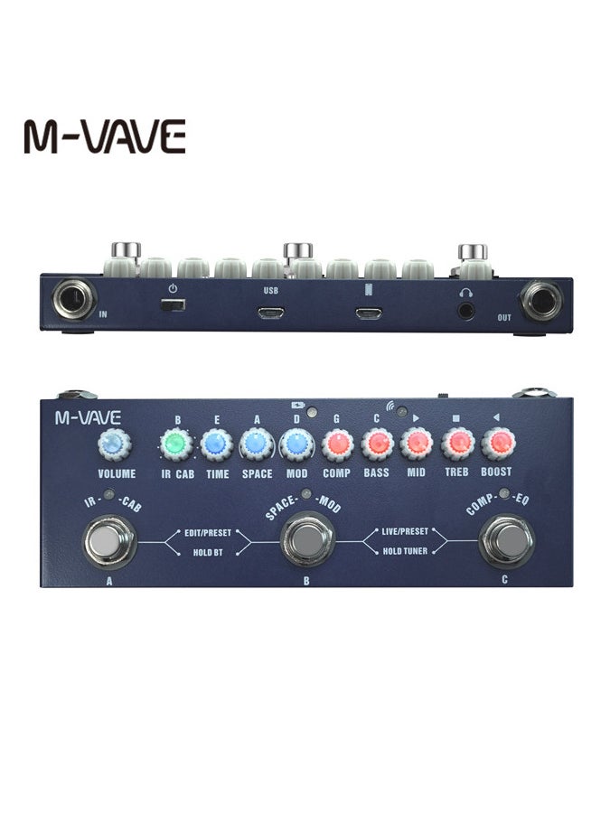 M-VAVE Cube Baby المحمولة متعددة الوظائف باس تأثير مجتمعة دواسة مع تشغيل الموسيقى اللاسلكية الهاتف تسجيل وظيفة واجهة الصوت  - Image 1