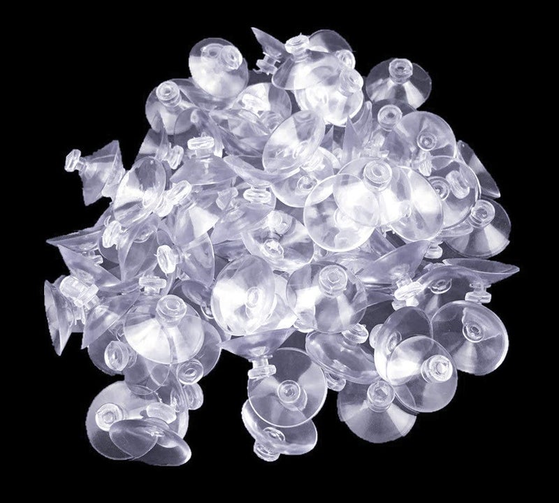 Hyamass 100Pcs Small Suction Cups for Glass - Clear Anti-Slip Pads, No-Hook Plastic Suction Cups for Windows, Table Tops, Home Organization & Festival Decor (Diameter 20mm) - Image 2