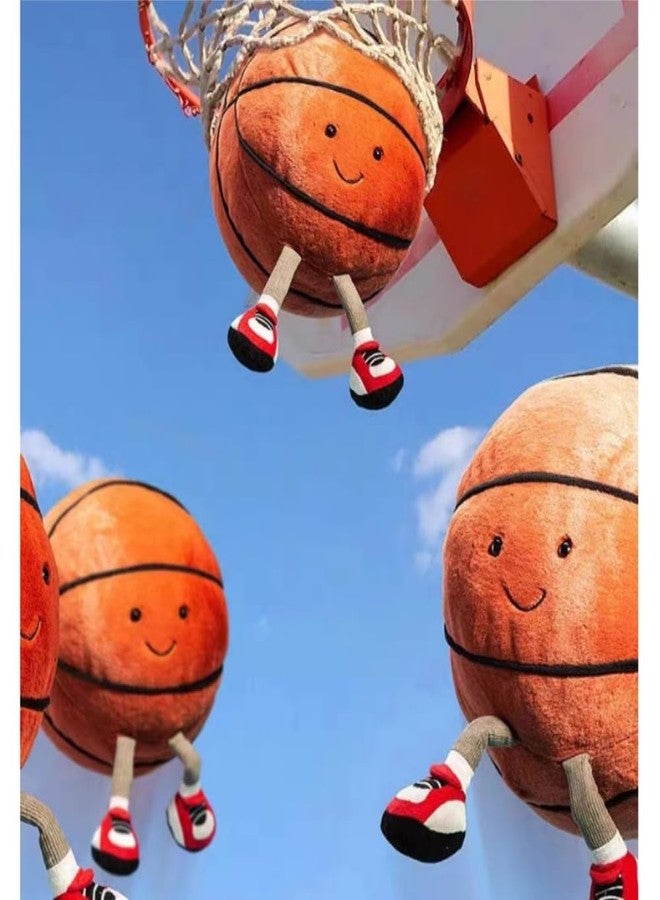 OUKEYI 11.8 "/30cm Basketball Plush Pillow, Soft Football Shaped Plush Pillow,Basketball/Football Plush Toy Sport Theme Plushie Soccer Stuffed Toys (Basketball) - Image 5