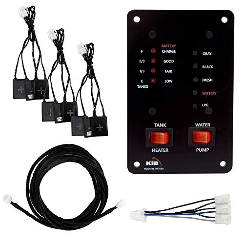 RV Water Tank Monitor System Probeless Adhesive Sensors with Smart M Board and 15 Wire Extension RV Level Monitor System Water Tank Level System Probless Monitoring System
