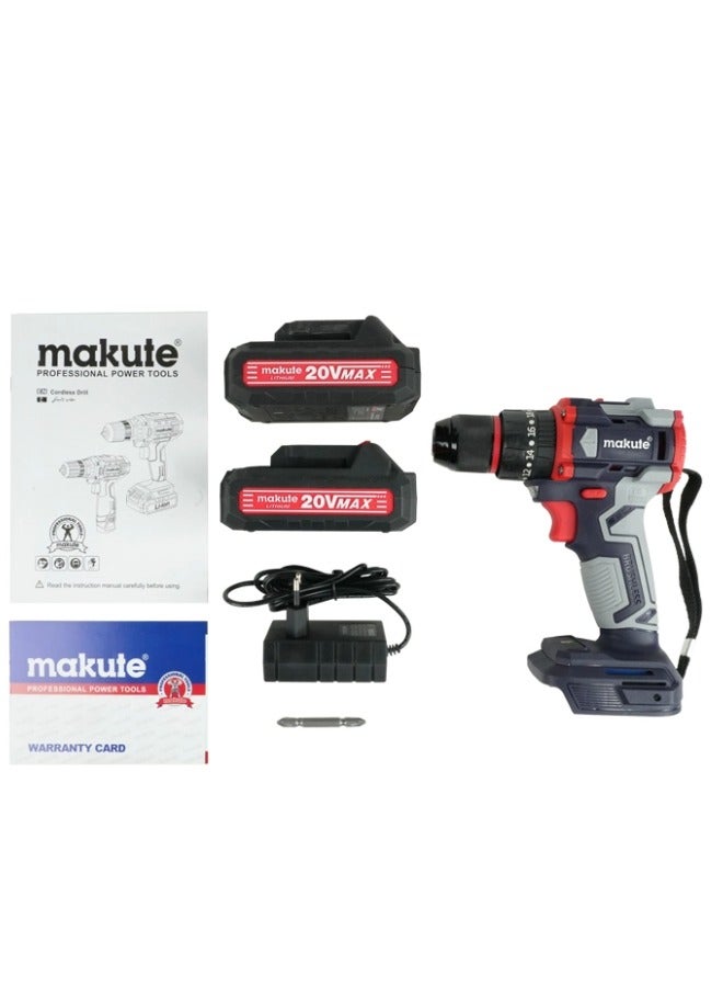 makute 13 mm Cordless Brushless Hammer Drill with  3 Function for Drilling into Various Materials Including Wood, Metal, and Plastic (CID-121-10-2B) - Image 4