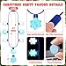 Traplace 3PCS Christmas Light Necklace Light up 3 Glow Modes Christmas Accessories 7 Light Bulbs Blue White Snowflakes Wearable Xmas Party Favors for Ugly Sweater Parties New Year Party Supplies - Image 4