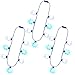 Traplace 3PCS Christmas Light Necklace Light up 3 Glow Modes Christmas Accessories 7 Light Bulbs Blue White Snowflakes Wearable Xmas Party Favors for Ugly Sweater Parties New Year Party Supplies - Image 2