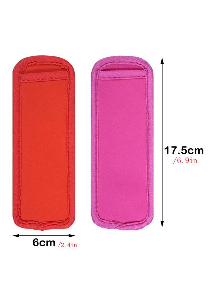 8PCS Ice Pop Sleeves Antifreezing Sleeves Reusable Popsicle Bags Fun Kid Styles Popsicle Party Pack  - Image 4