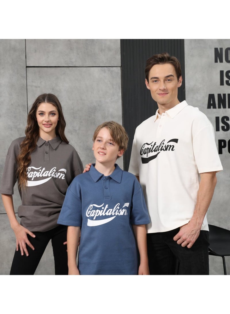 Dantil Line Boys' polo t-shirt over size - Image 1