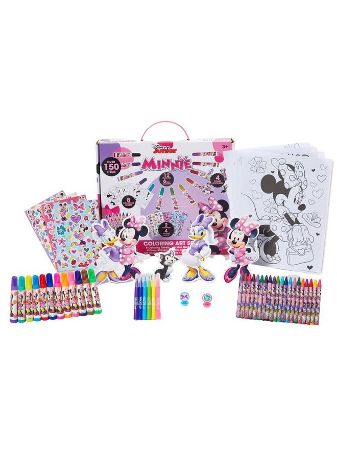 Innovative Designs - Disney Minnie Mouse Coloring Art Set For Kids With Stickers And Stampers 150+ Pieces - Image 1