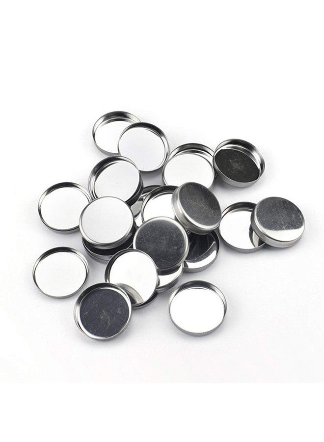 lasenersm 50 Pieces Empty Round Metal Tin Palette Pans Round Metal Pans Cosmetic Eyeshadow Pans For Eyeshadow Palette For Magnetic Makeup Palette, 26Mm Diameter 3.5Mm Height - Image 2
