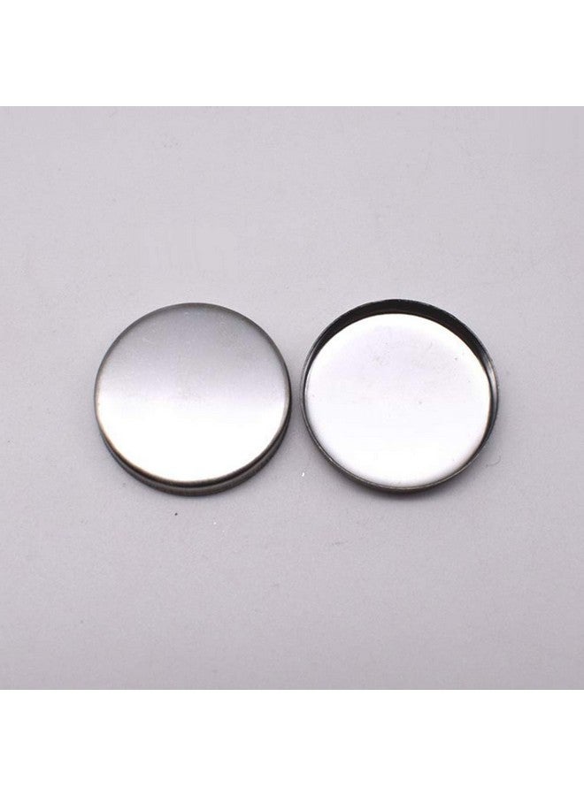 lasenersm 50 Pieces Empty Round Metal Tin Palette Pans Round Metal Pans Cosmetic Eyeshadow Pans For Eyeshadow Palette For Magnetic Makeup Palette, 26Mm Diameter 3.5Mm Height - Image 3