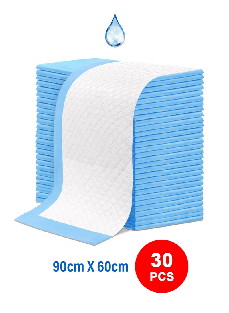 30 Pack 90X60 CM Disposable UnderPads, Incontinence Waterproof Bed Pads for Elderly and Kids Diaper Changing Pad - Image 1