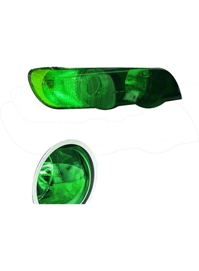 F & B LED LIGHTS أضواء LED F & B 12 × 48 بوصة فيلم فينيل ملون ذاتي اللصق للمصابيح الأمامية والخلفية ومصابيح الضباب (12 × 48، أخضر) - Image 2