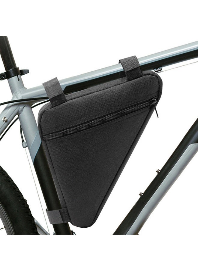 Generic Bike Frame Storage Bag, Water Resistant Bicycle Triangle Bag with Two Side Pockets, Strap-On Under Seat Tool Accessories Pouch  - Image 2