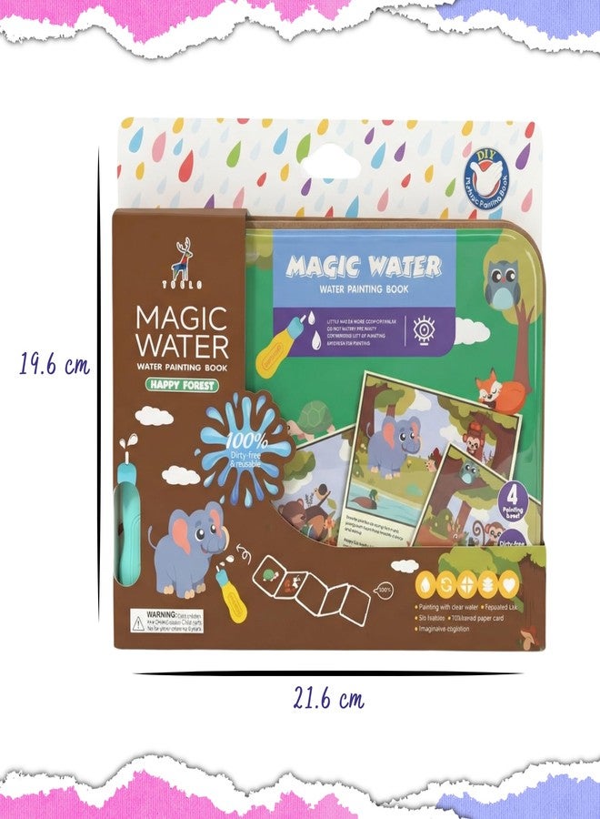 FINEMOE Magic Water Painting Book for Kids with Refillable Water Spotter Pen, Reusable Mess-Free Coloring Activity Book, Travel Toy & Educational Gift for Boys & Girls Age 3 Years+ (Daily Life Theme) - Image 3