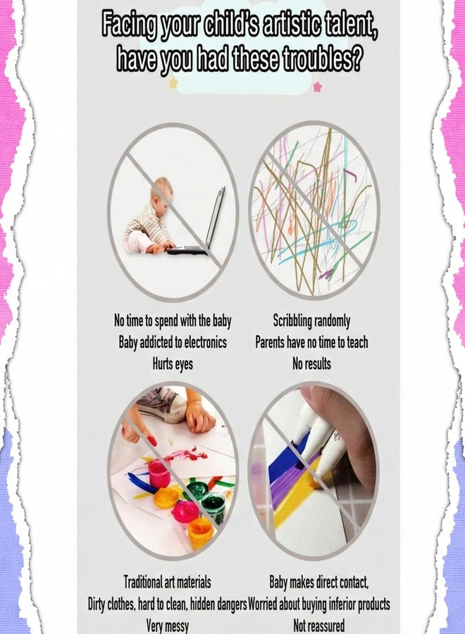 FINEMOE Magic Water Painting Book for Kids with Refillable Water Spotter Pen, Reusable Mess-Free Coloring Activity Book, Travel Toy & Educational Gift for Boys & Girls Age 3 Years+ (Daily Life Theme) - Image 2
