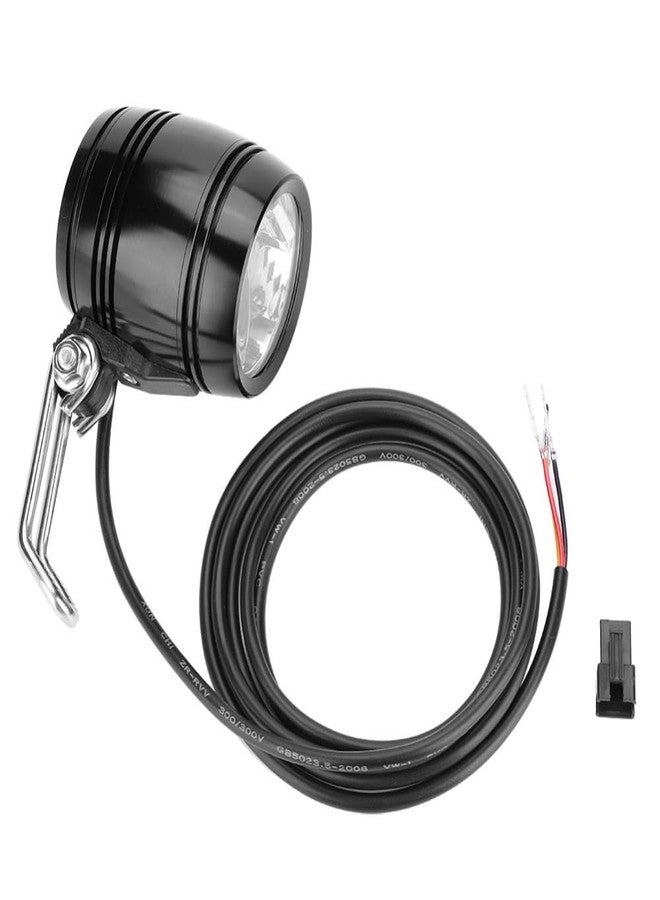 Chiffonade Headlight with Horn - 2-in-1 E-Bike Front Light & Safety Horn for 24V-48V Bicycles, Compact Handlebar Mount, 5W 100LM Brightness, 1.5m Cable(Black) - Image 1