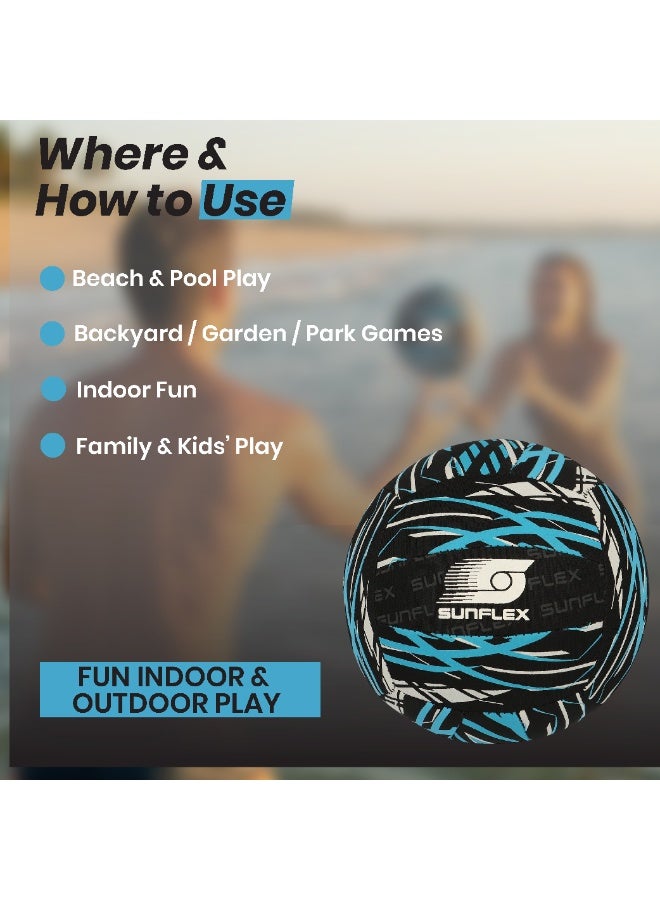صنفليكس كرة الشاطئ والمرح صن فليكس مقاس 5 أكشن برو | كرة ناعمة من النيوبرين للعب الخارجي والمائي - Image 5